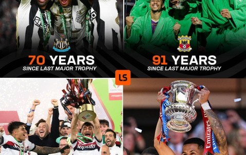 收获的一年！纽卡、博洛尼亚和水晶宫本赛季均打破多年冠军荒